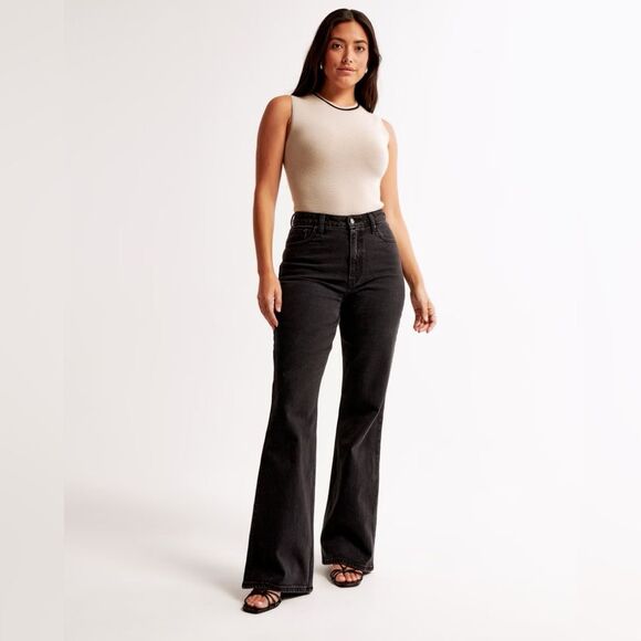 SZ 26 2L Abercrombie & Fitch Black Denim Women Jeans - Picture 1 of 10